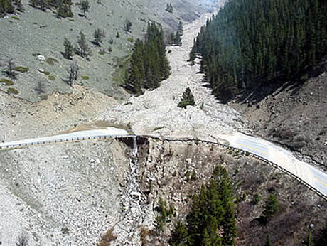 One of Many Debris Flows Affecting Beartooth Pass